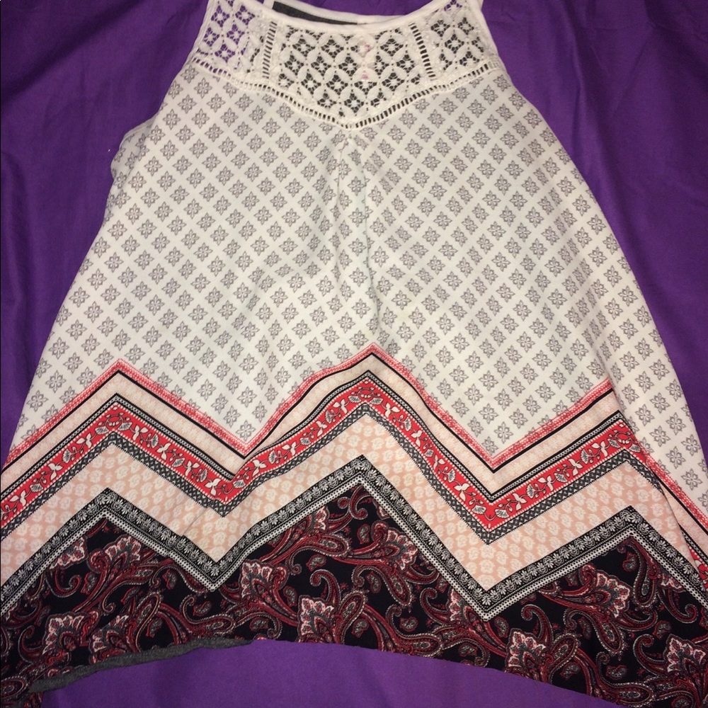 Printed halter top blouse